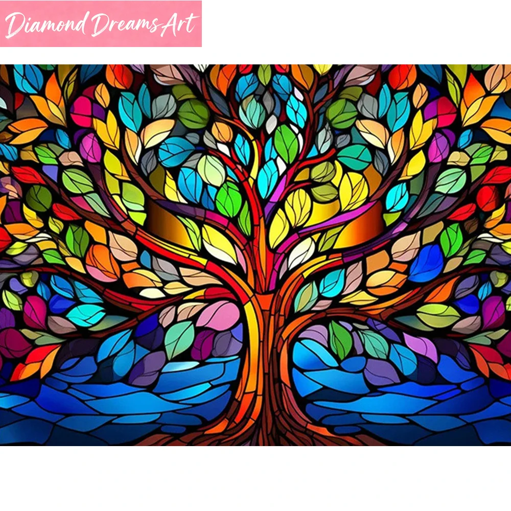 

Full Kits Diamond Painting Tree Landscape Mosaic Needlework Embroidery Scenery Home Decor Picture Of Rhinestones Diy,frameless