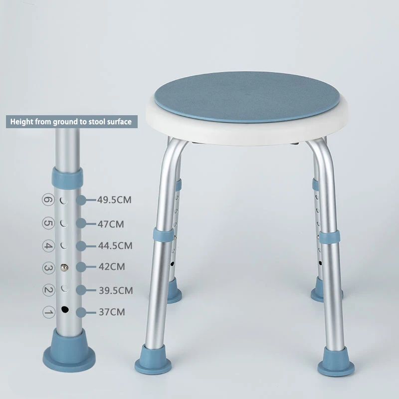 다기능 미끄럼 방지 목욕 의자, 6 기어 조절 가능, 노인 어린이 목욕 욕조 샤워 의자, 회전식 좌석 안전 욕실 의자