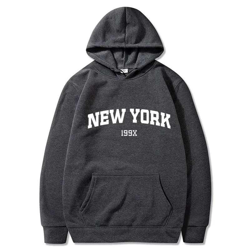 

Women's Long Sleeves New 199X Letter Print Hoodie Women Fashion Coat Oversized New York 199X Hoodies Sweatshirt Female Women S