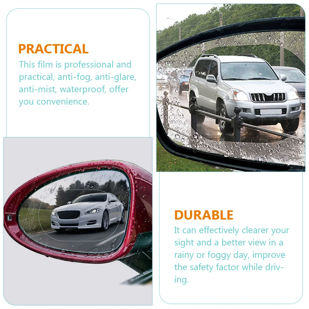 

Car Rearview Mirror Film Universal Waterproof Anti-Fog Rainproof Side Mirror Protector For Suv Truck Auto Easy Install Pet
