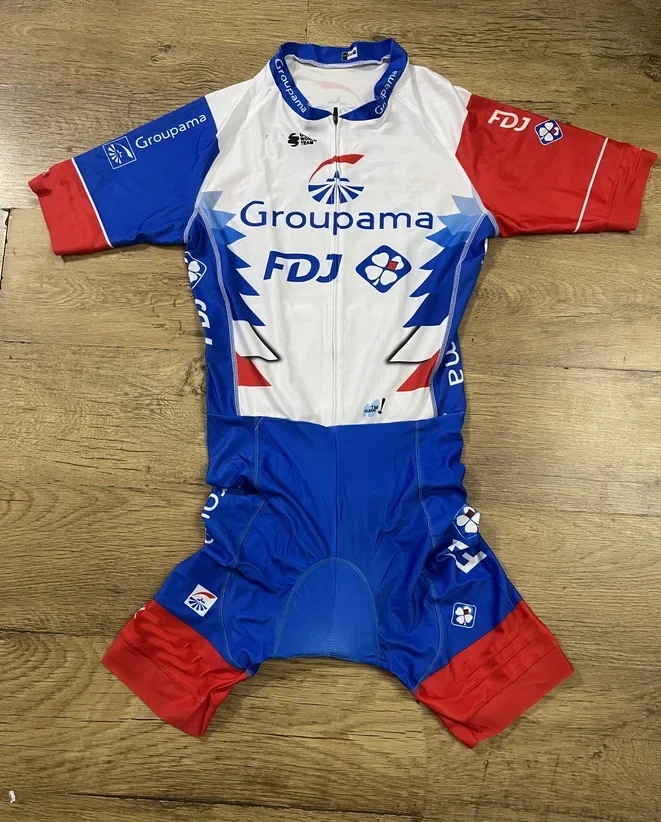 

LASER CUT Skinsuit 2021 Groupama Fdj комбидресс для команды короткий велосипедный трикотаж велосипедная одежда Maillot Ropa Ciclismo