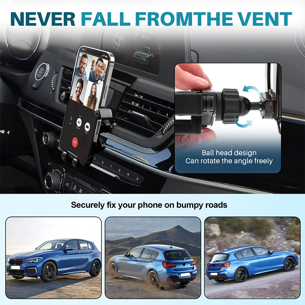KUNGKIC Phone Holder for BMW 1 Series F20 F21 2012-2018 Fixed Base Bracket Wireless Charging Dedicated Mobile Gravity Air Vent
