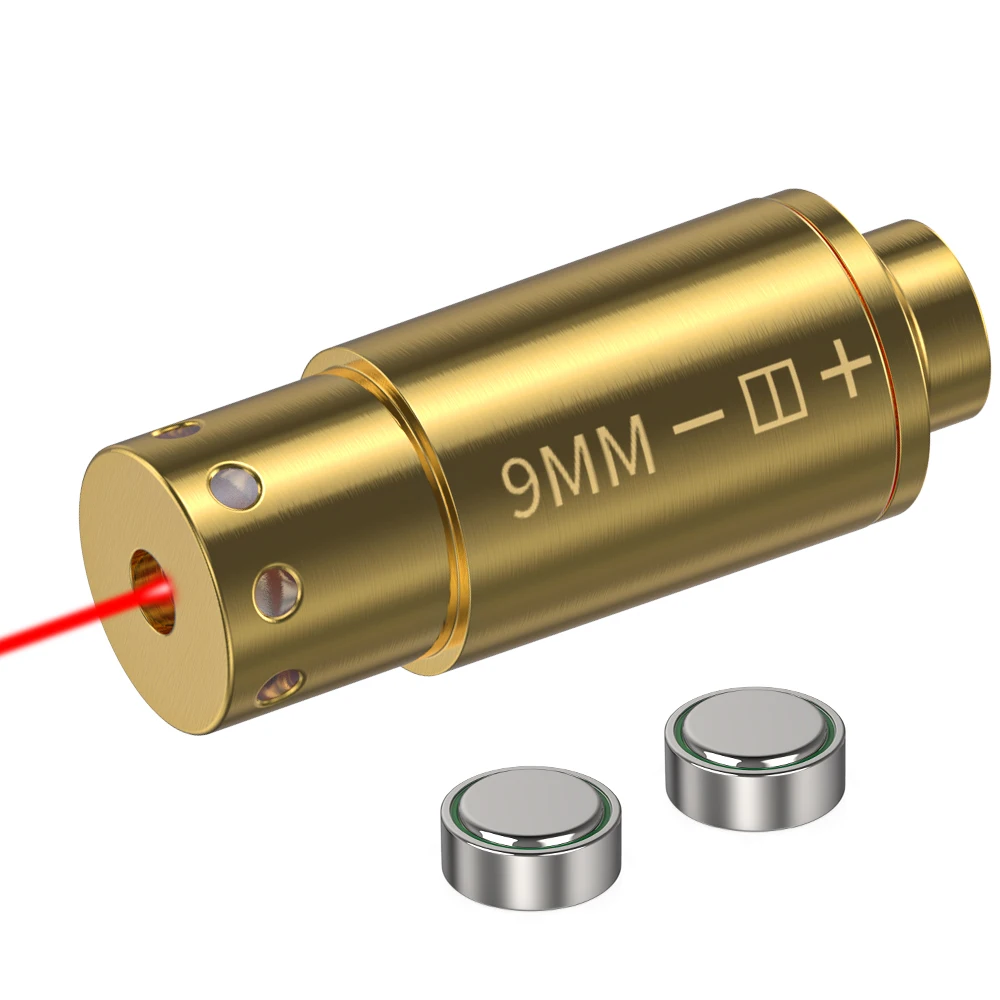 9MM Red Dot Laser Bore Sighter for Rifles and Pistols
