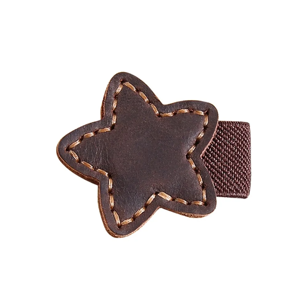 

Retro Double-sided Magnetic Star Bookmark Leather Multifunctional Page Divider Pen Clip Colorful Reading Page Mark Students