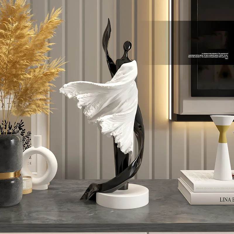 

Modern Dance Woman Character Art Cafe Desk Accessories Decor Home Living room Resin Figurines Ornaments Office Table Sculpture