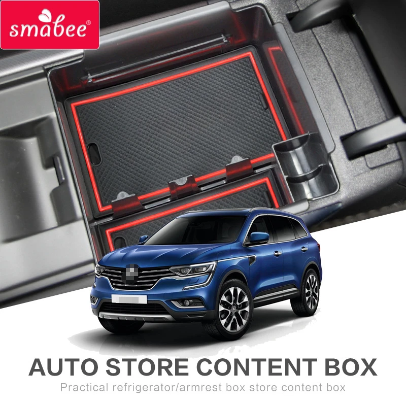 for Renault Koleos ii Samsung QM6 2017 2018 Armrest Box Storage Stowing Tidying Car Organizer Accessories Car Styling 2019