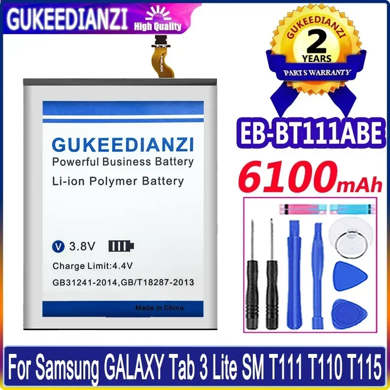 

Large Capacity Batteries Tablet Battery EB-BT111ABE For Samsung GALAXY Tab 3 Lite SM T111 T110 T115 6100mAh