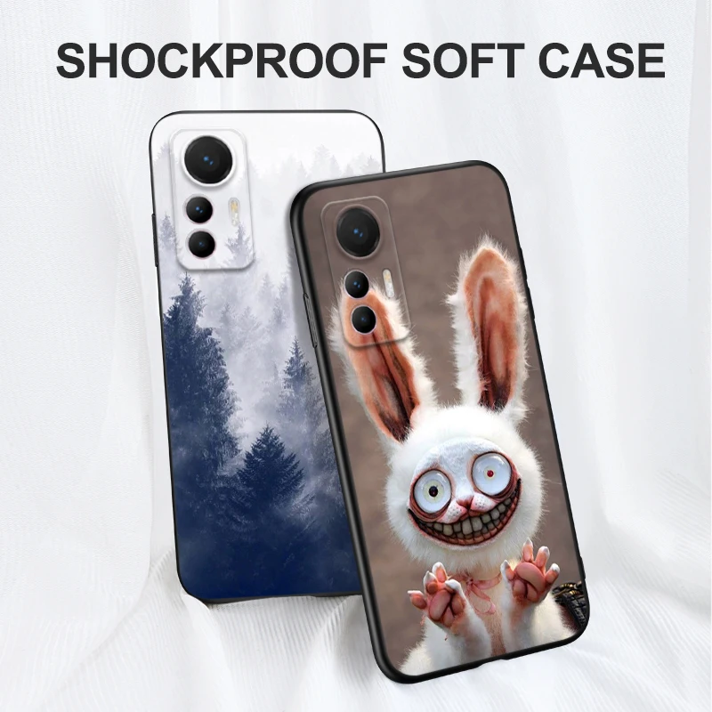 For Xiaomi 12 Case For Xiaomi 12 Pro 12X 12 Lite Cover Xiaomi12 mi 12 X 12pro mi12 Case Black Tpu Case abstract pattern