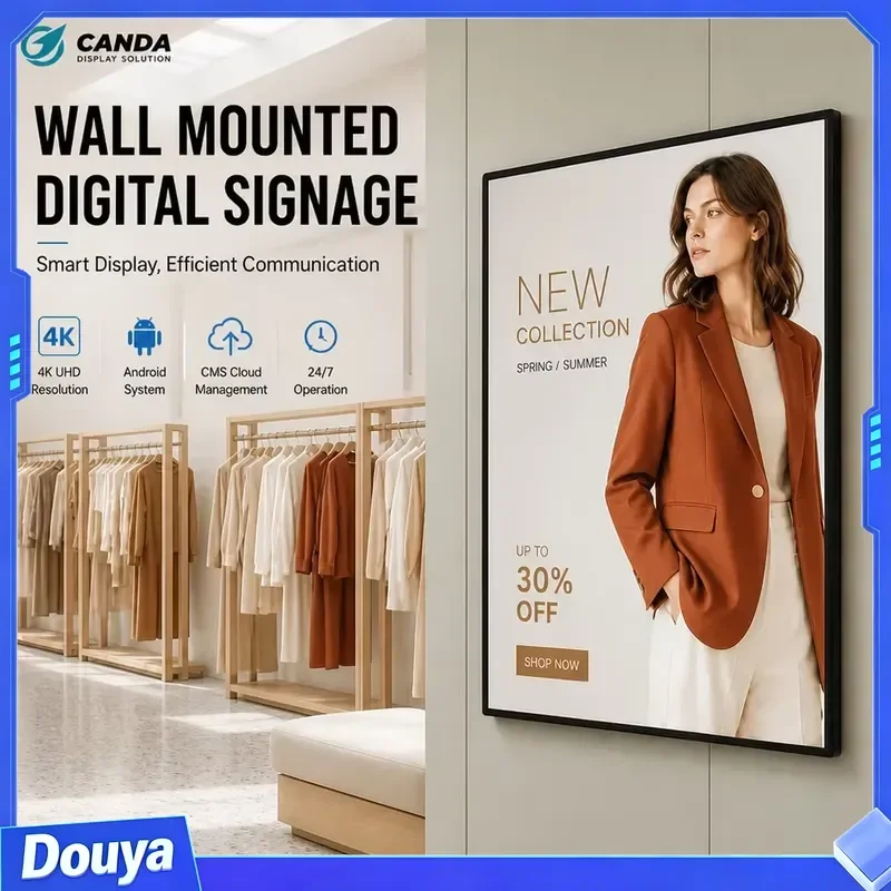 Indoor Advertising Screen Lcd Media Player Video Digital Signage Small Screen Wall Mount Screen Digital Sign Displays