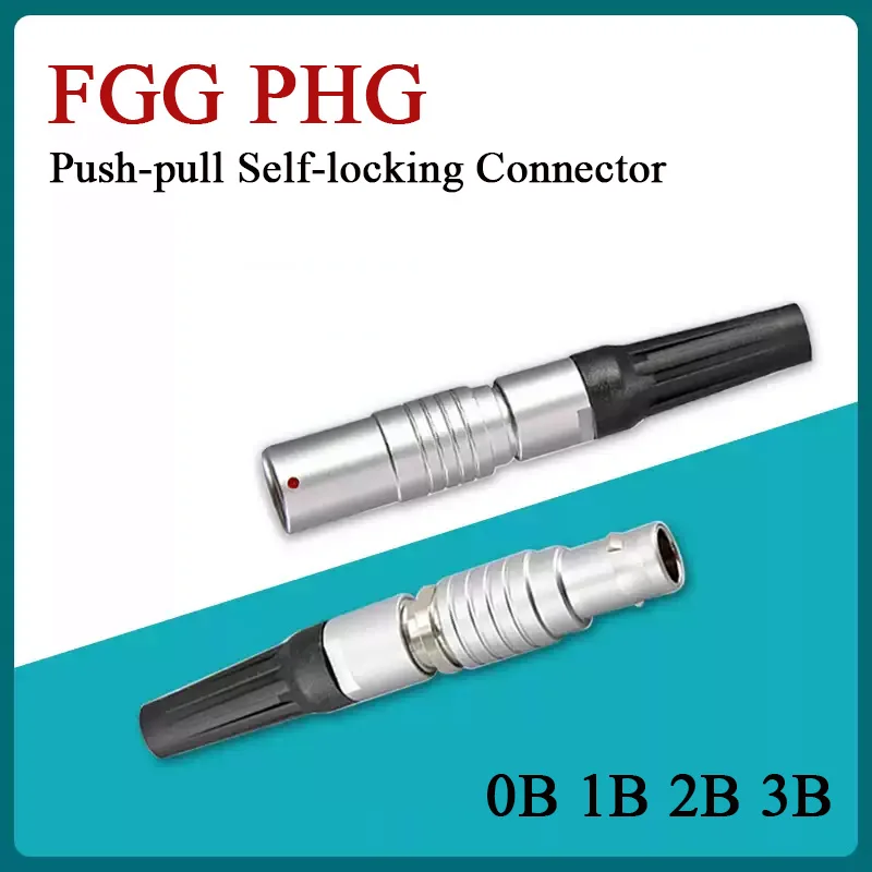 0B 1B 2B PHG FGG Push-pull Self-locking Connector 3B FGG PHG 2/3/4/5/6/8/9/10/12/14 Pin Air Docking Floating Metal Socket Plug