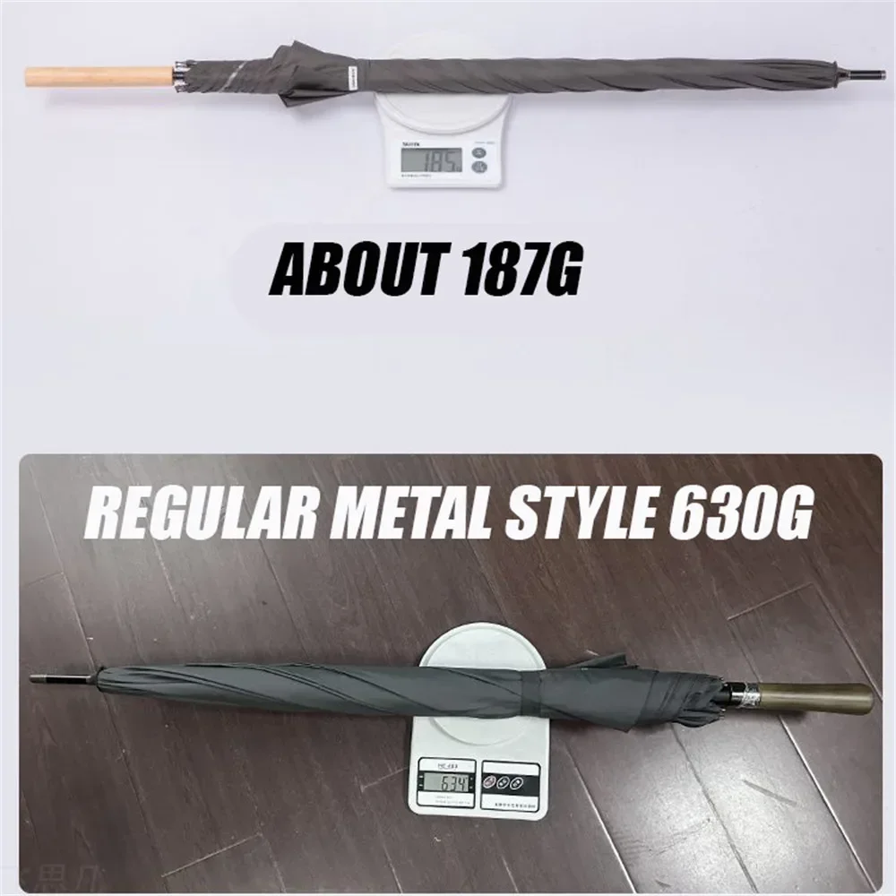 Ultralight 180g Carbon Fiber Long Handle Umbrella with Wood Handle UV Parasol Umbrella for Man Woman Gift