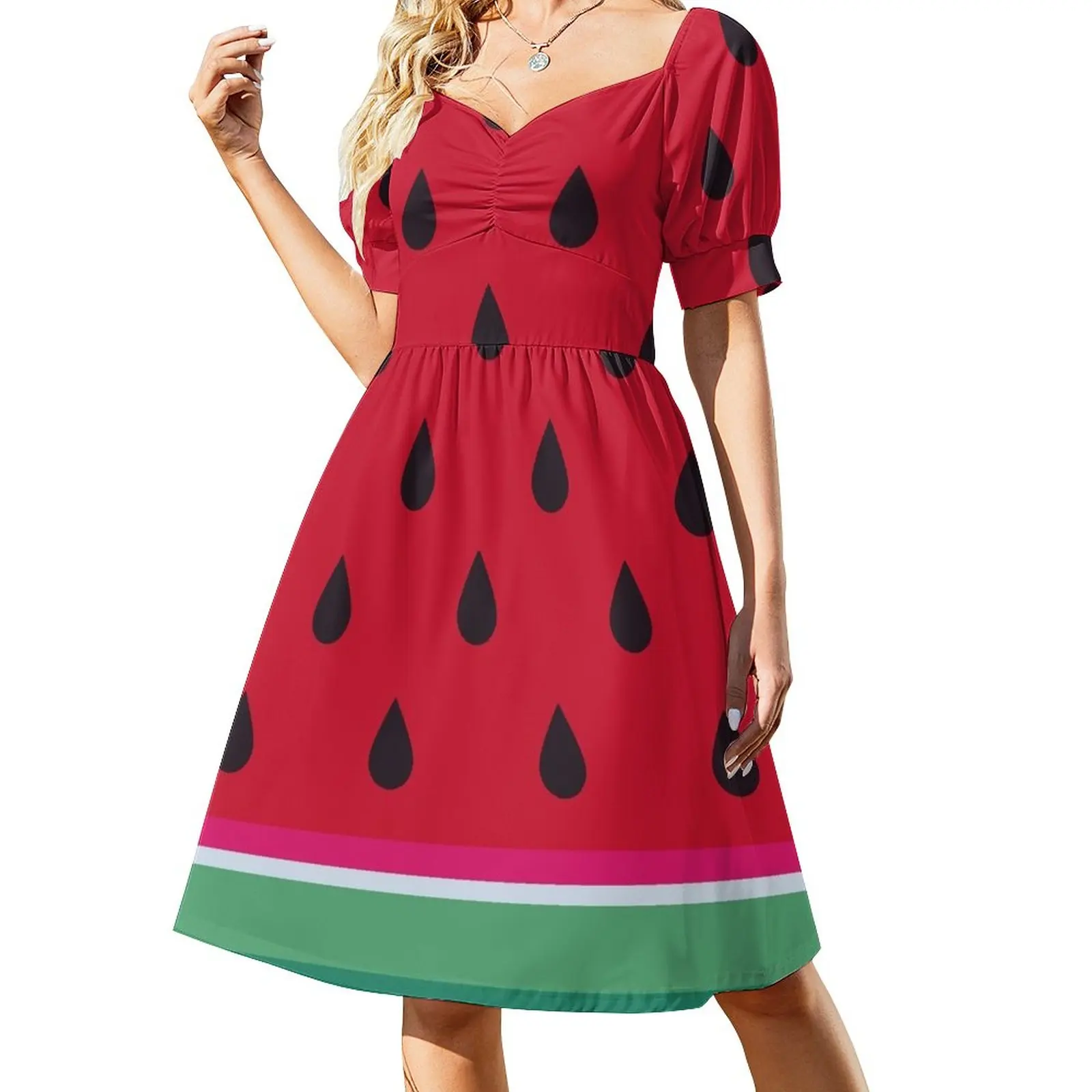 

Watermelon Print Dress women party dresses evening dresses ladies