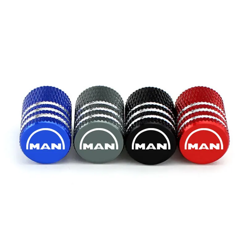 Car Tire Valve Stems Cap Aluminum Tire Wheel Stem Air Valve Cap Dust Cover For MAN TGX TGM TGA TGS TGE Far Fashion Accessories