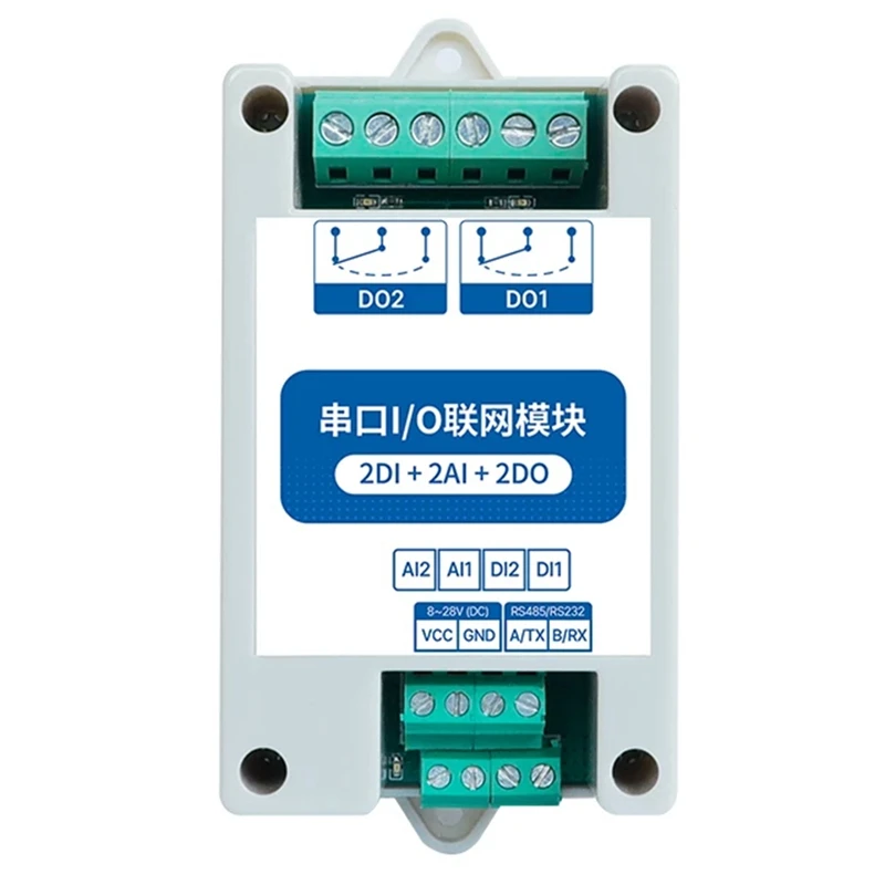 

MA01-AACX2220 RS485 2DI + 2AI + 2DO Modbus RTU I/O сетевые модули с последовательным портом для PLC/сенсорного дисплея, 2 выходных переключателя