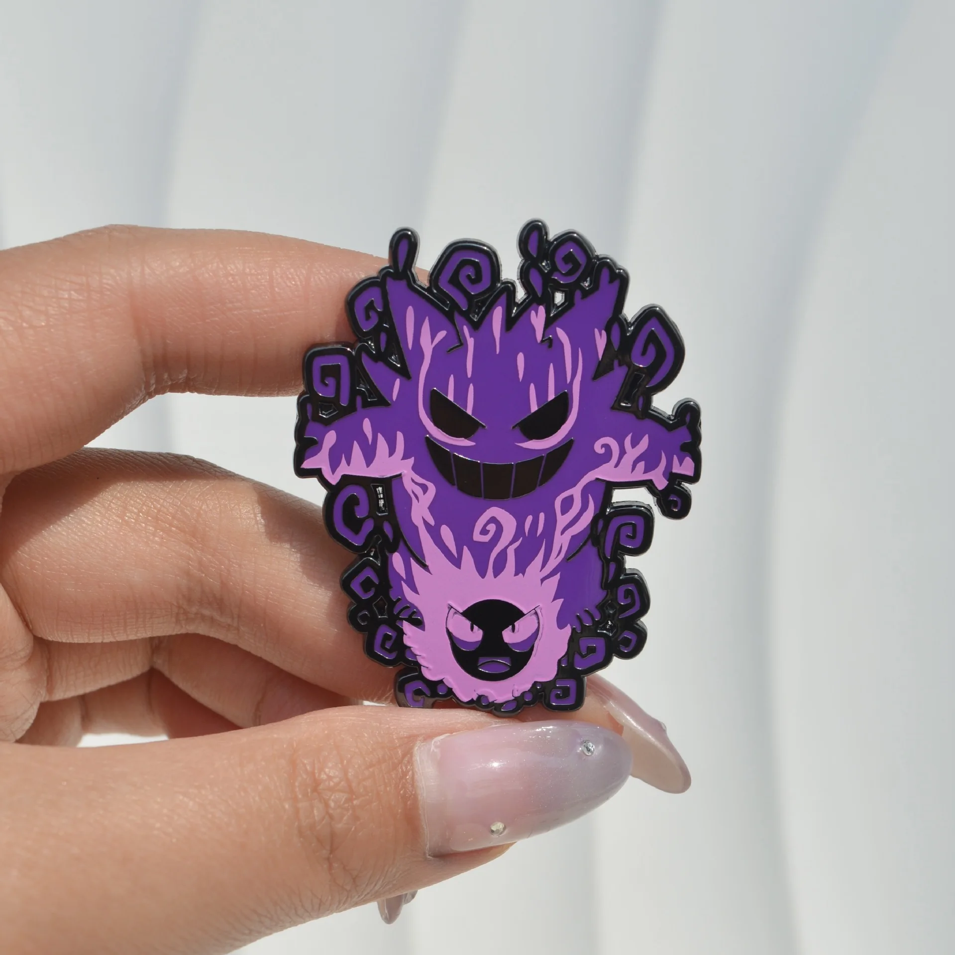 Gastly Gengar Metal Pins Anime Ghost Monsters Enamel Badges Pendant Japanese Game Brooch for Backpack Clothing Lapel Cosplay Toy