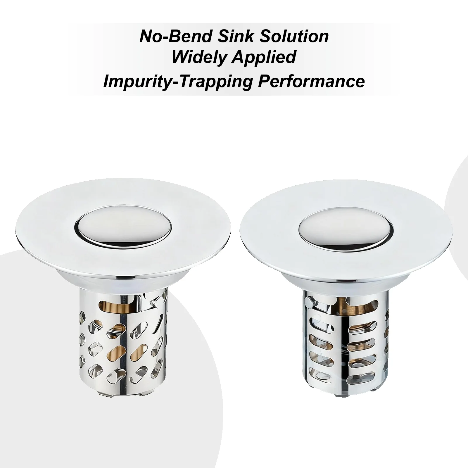 

Bathroom Sink Drain Strainer Anti-Clogging Stainless Steel Hair Catcher Bathroom Floor Sink Stopper Cover for Basin Home Sewer