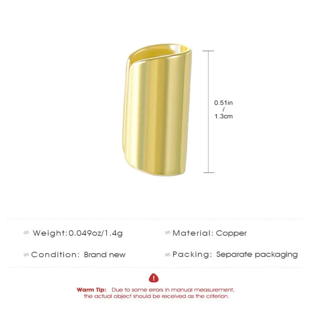 Длинные серьги-клипсы без пирсинга, медные однотонные серьги-клипсы для ушей, спиральные ювелирные аксессуары для козелка, поддельные манжеты для ушей для мужчин