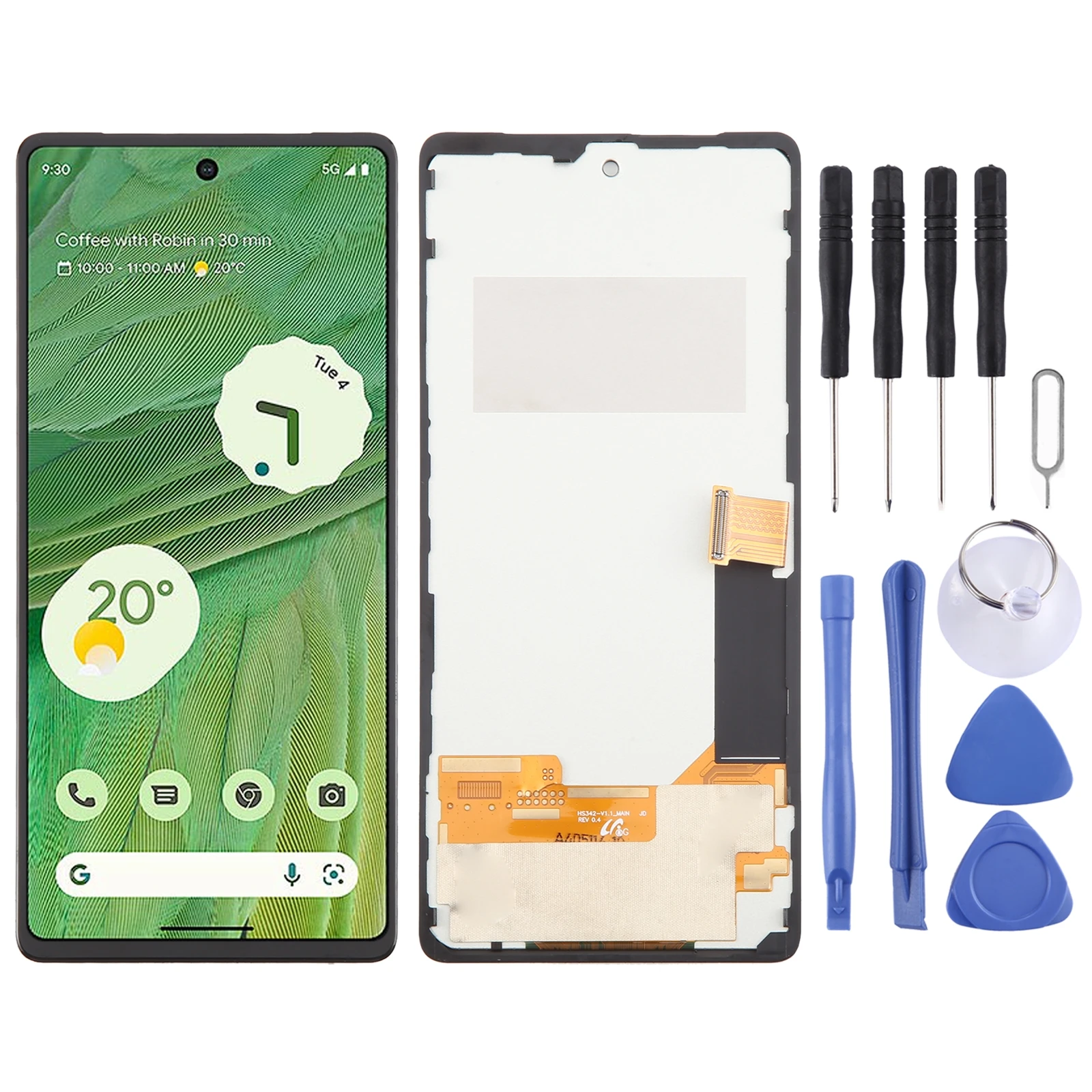 For Google Pixel 7 GVU6C GQML3 GO3Z5 TFT LCD Screen Digitizer Full Assembly, Not Supporting Fingerprint Identification