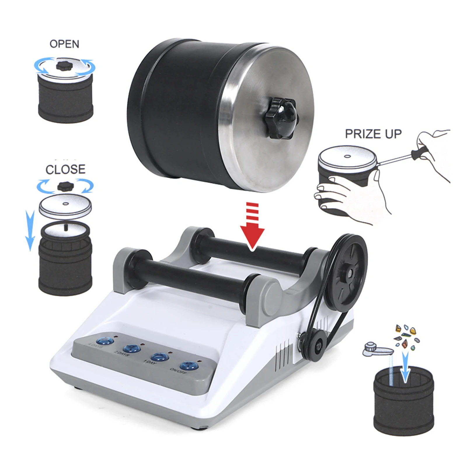 Rock Grinder Kit Rock Polisher For Kids And Adults Electronic Rock Tumbler Kit With Polishing Machine DIY 110V/220V