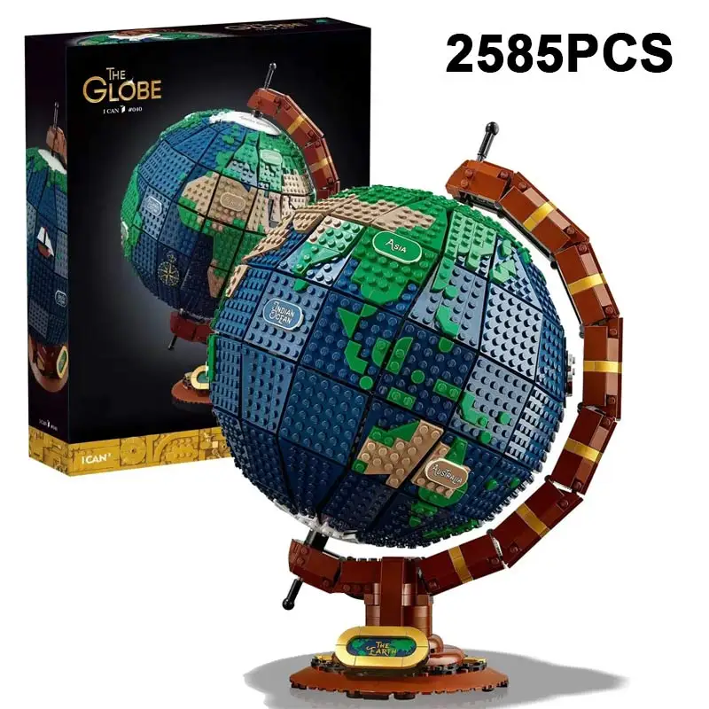 

2585 шт., креативная модель глобуса, строительные блоки, мировая география, сборка кирпичей, развивающая игрушка в подарок для детей