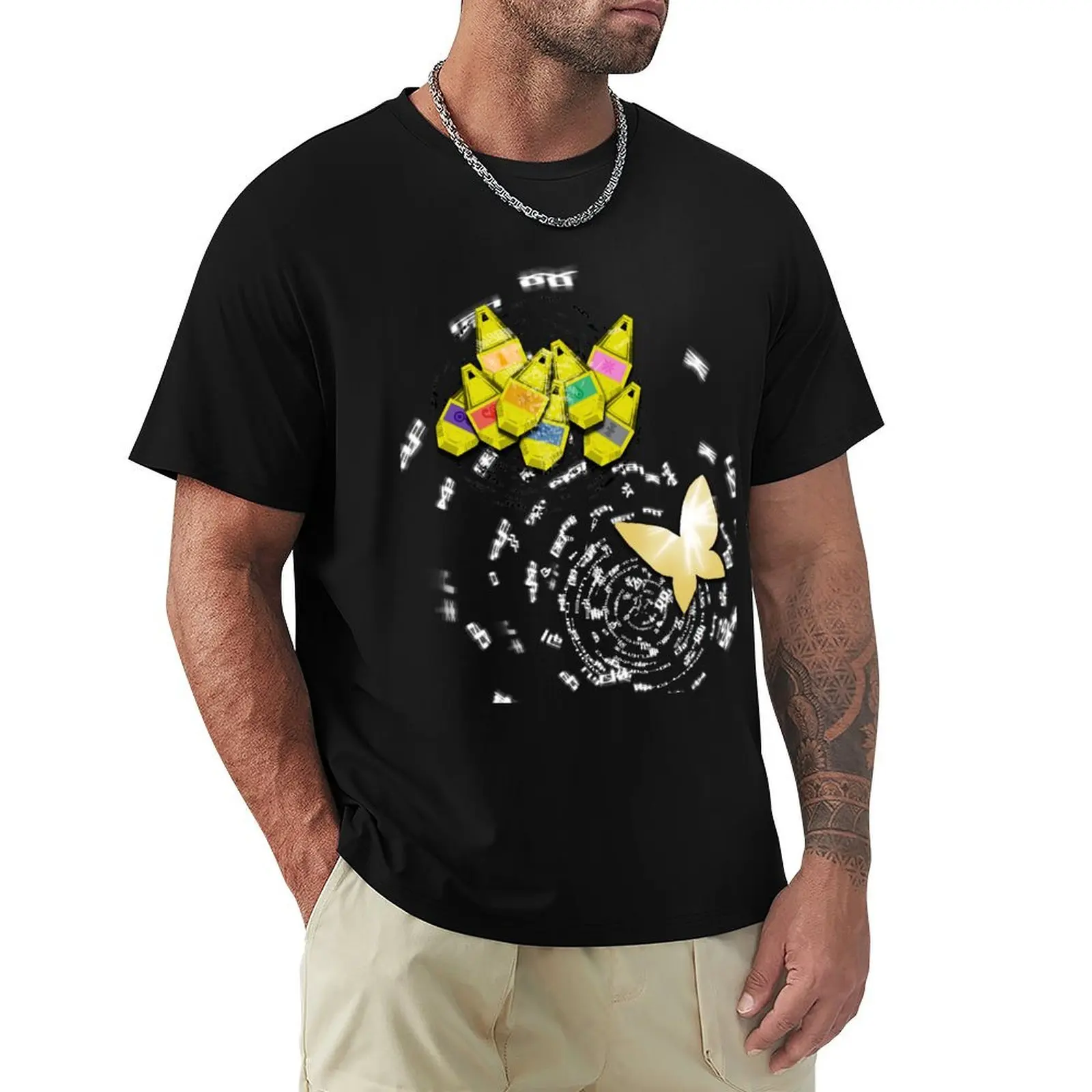 D tag butterfly T-Shirt Casual Everyday Short Sleeve T-Shirt