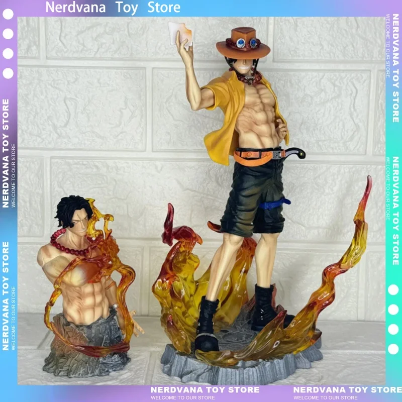 

New 27cm ONE PIECE Anime Figures Flame Portgas·D· Ace PVC Statue Figurine Sexy Collectible Model Doll Room Decoration Toys Gifts