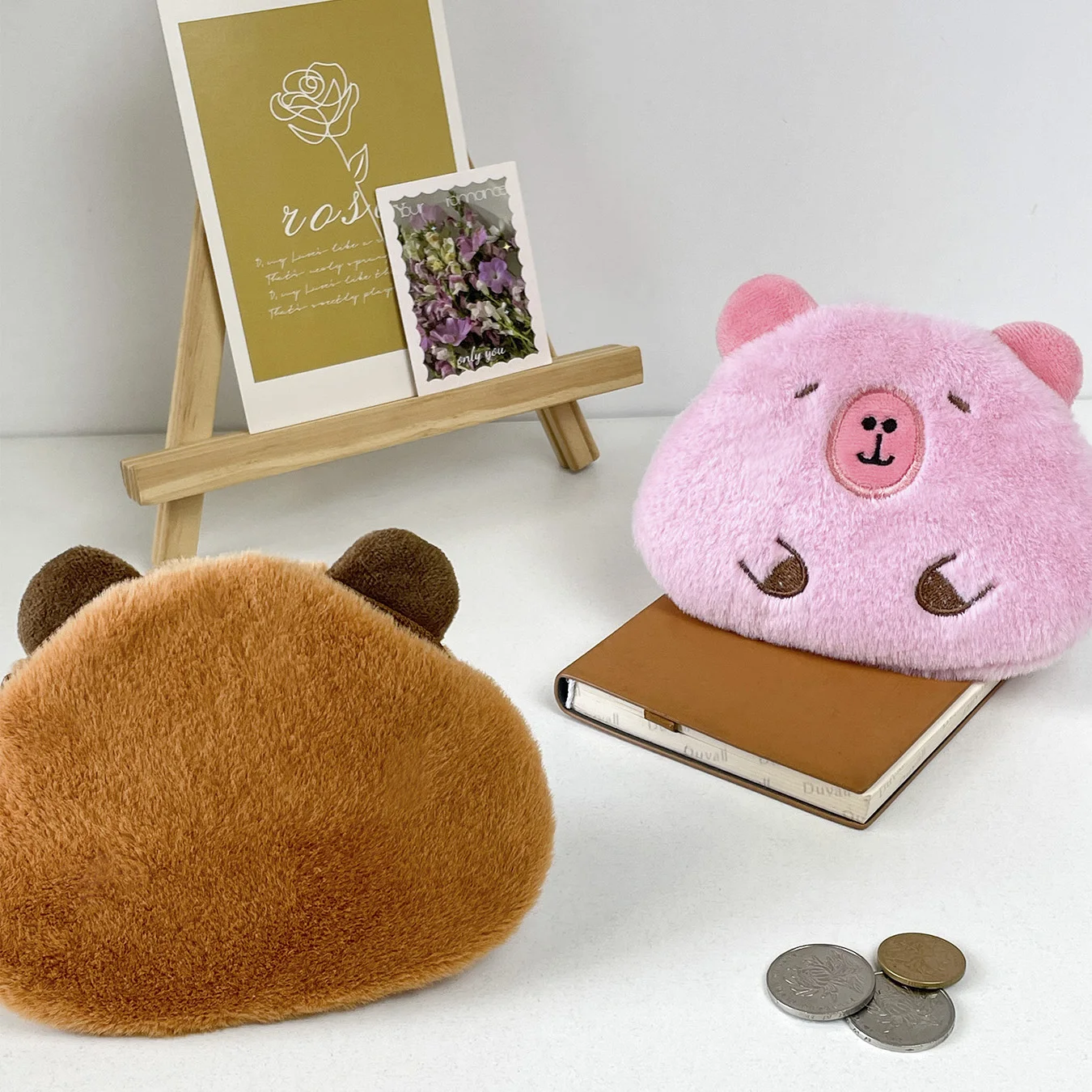 Cute capybara plush coin purse capibala storage bag doll red envelope girlfriend data pack ornament couple gifts