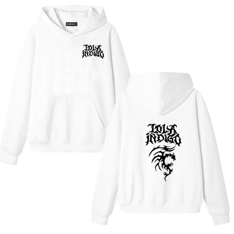 Singer LoIa Indigo Logo Graphic printed Hoodies Men Women High Quality Fashion Pullovers Casual Long Sleeve Sweatshirts Unisex