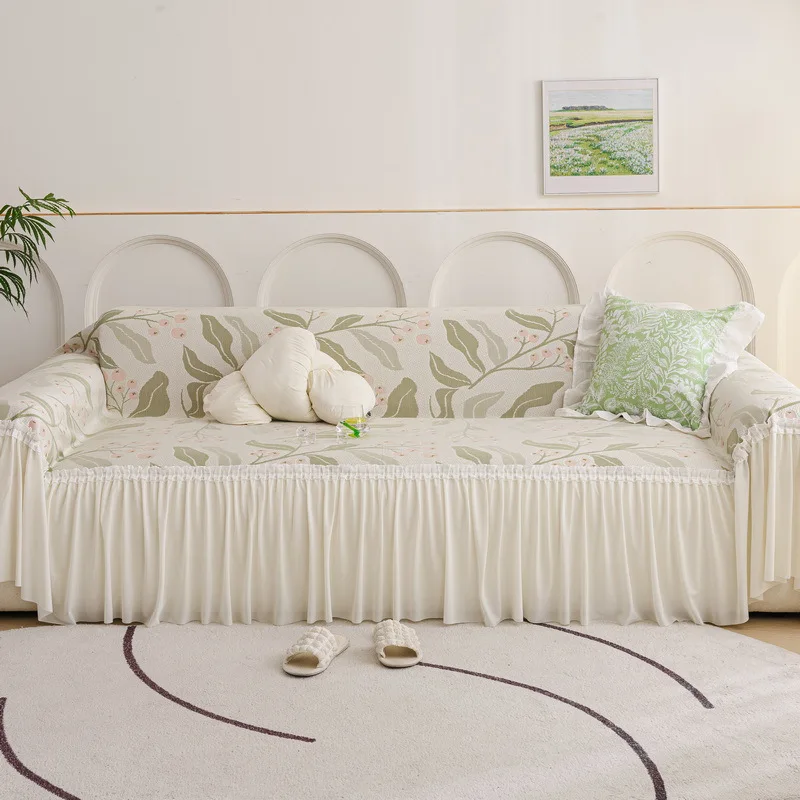 Simple Chenille High and Low Syllable Sofa Cover All-season Sofa Towel A Whole Full Cover Blanket Versatile and Machine Washable