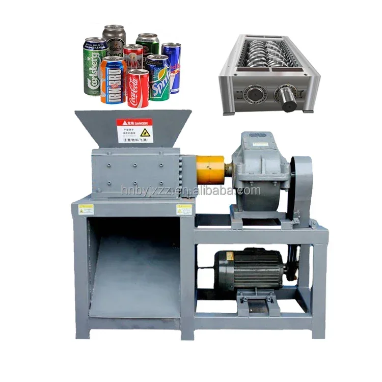 Mini aluminum can shredder small plastic crusher and grinder machine