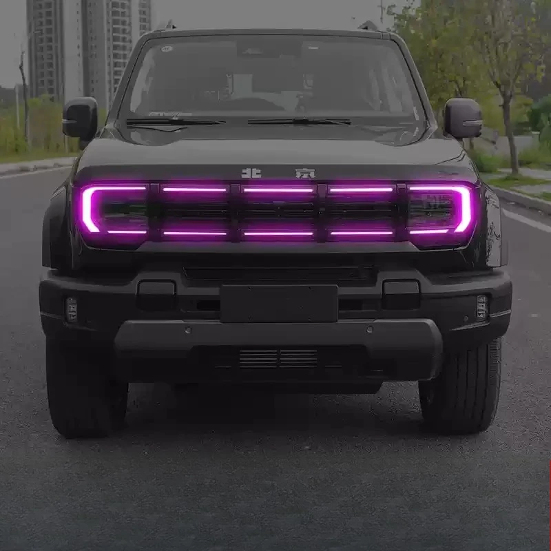 Изготовленная на заказ тонировочная пленка DRL для BAIC BJ40C 2025-2026 — изменение цвета ТПУ, модификация анти-УФ-лампы Изготовленная на заказ тонировочная пленка DRL для BAIC BJ40C 2025-2026 — изменение цвета ТПУ, модификация анти-УФ-лампы