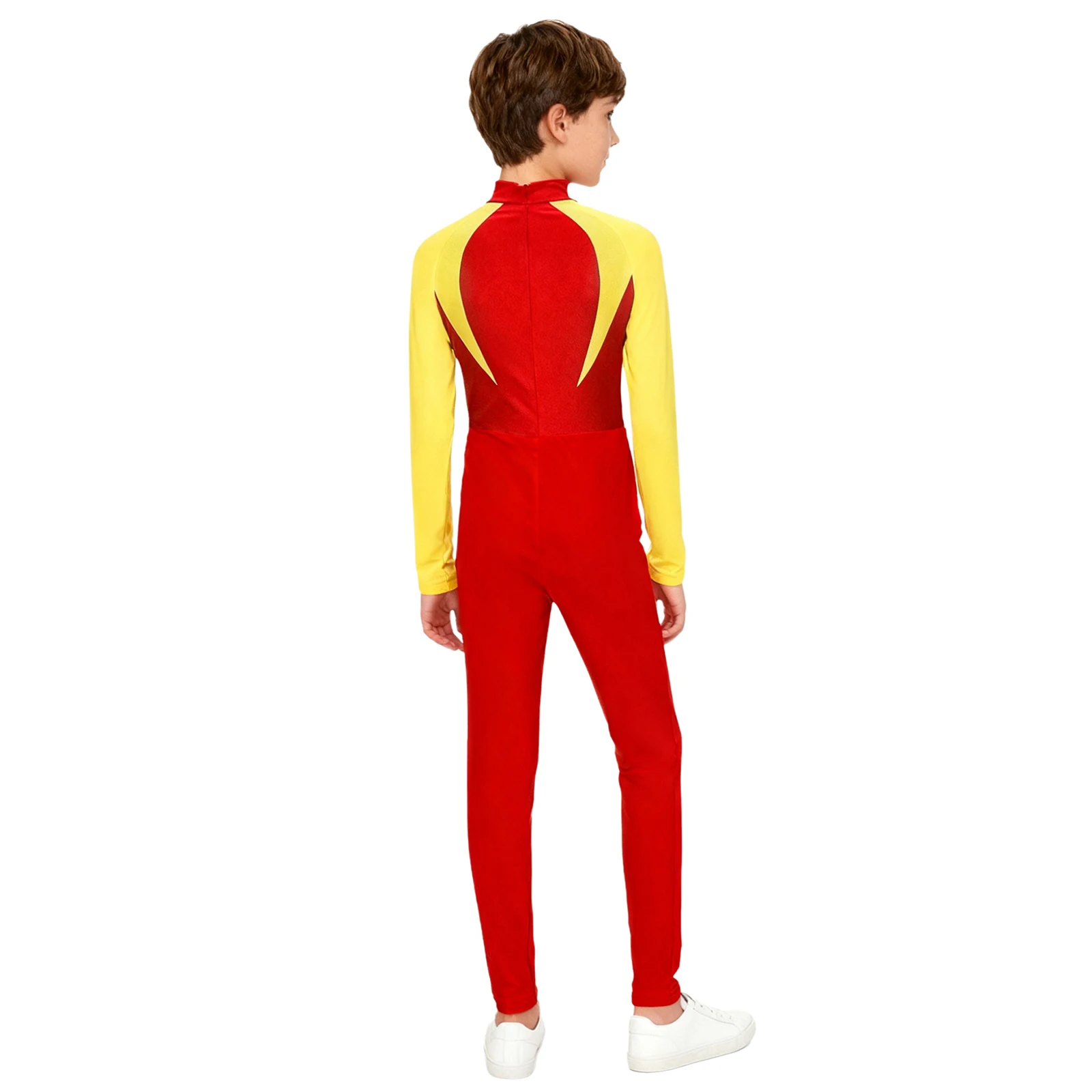 أطفال بنين الجمباز الباليه الرقص الزي طويلة الأكمام قابلة للفتح المنشعب يوتار ارتداءها و طماق ملابس رياضية Rashguard مجموعة #4