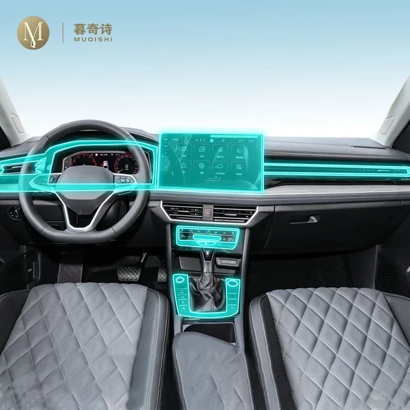 

Защитная пленка из ТПУ для центральной консоли и рычага КПП (цвет «пиано») для Volkswagen Sagitar 2023, прозрачная, устойчивая к царапинам