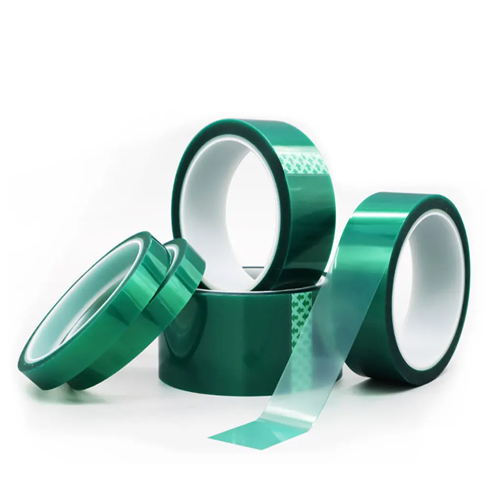 Green Polyester Tape, High Temp Masking Tape, Powder Coating, Adhesive