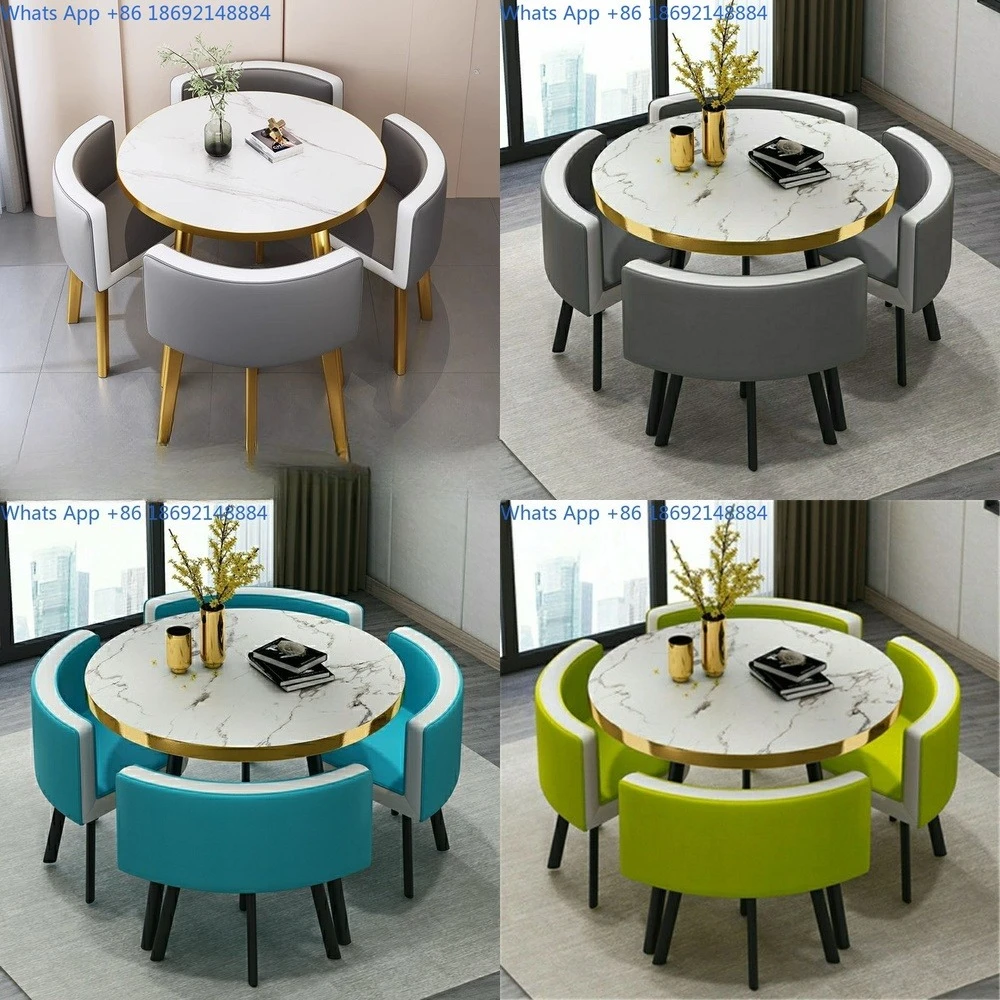 

Modern Reception Table and Chair Set for Office Lounge Meeting Room Round Coffee Table