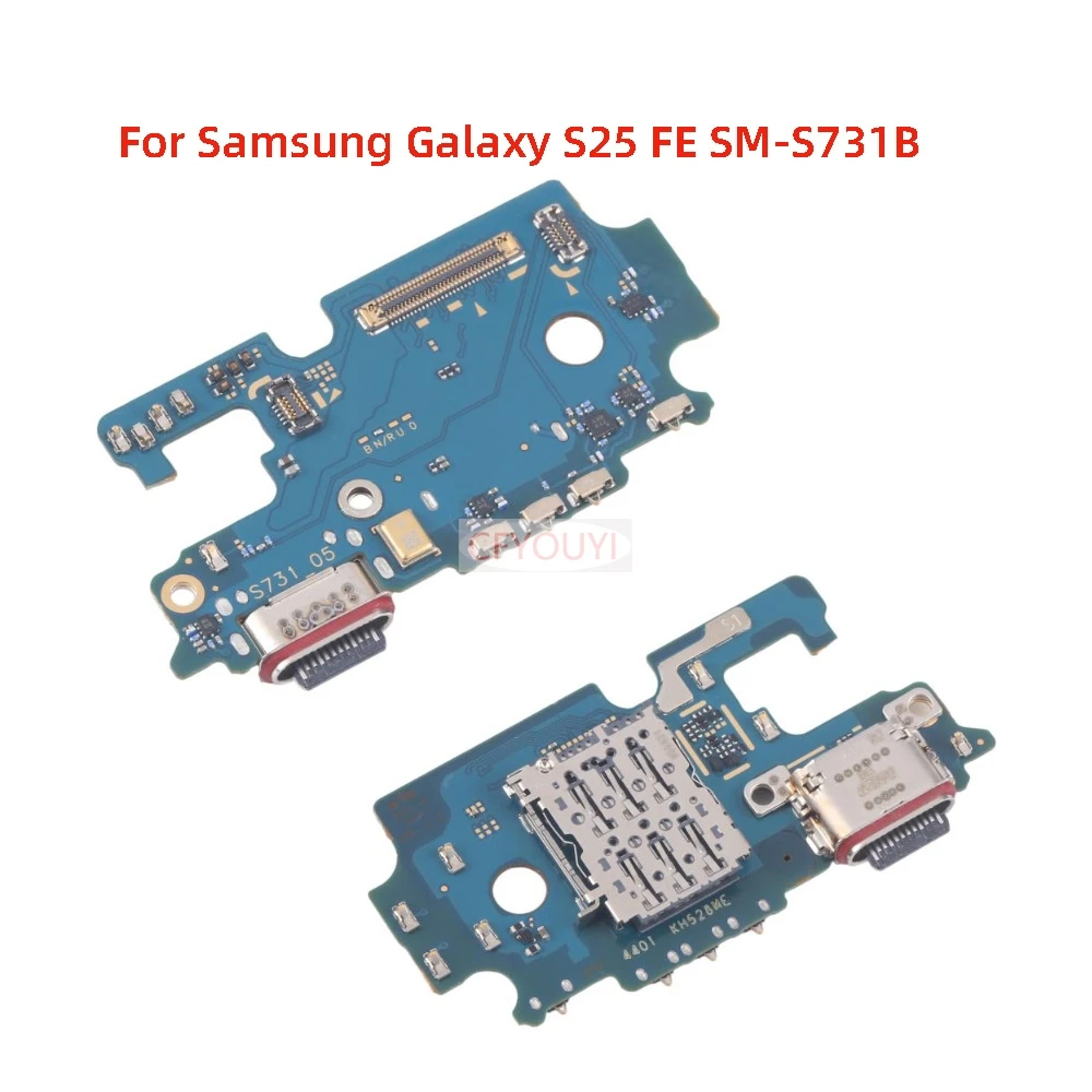 

USB-порт для зарядки, разъем, гибкий разъем, детали для Samsung Galaxy S25 FE SM-S731B S731B, плата зарядного порта, гибкая зарядка