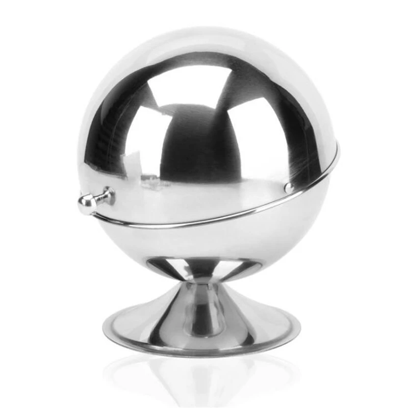 

High Quality Home Stainless Steel Kitchen Spherical Sugar Bowl Seasoning Bottle Spice Tank Can Flip