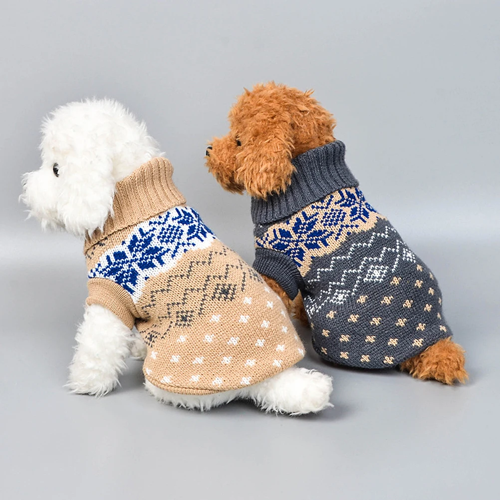 

2 Pcs Winter Sweater Small Dog Fleece Warm Clothe Pet Thin Clothes Fashion Coat Costume
