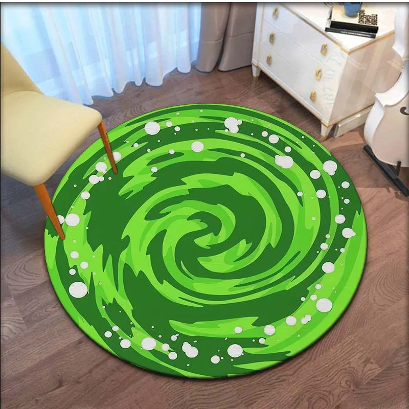 

Коврик VIKAMA Green Swirl: теплоизоляционный, сохраняющий тепло, нескользящий, для гостиной, спальни, прикроватный, декоративный.