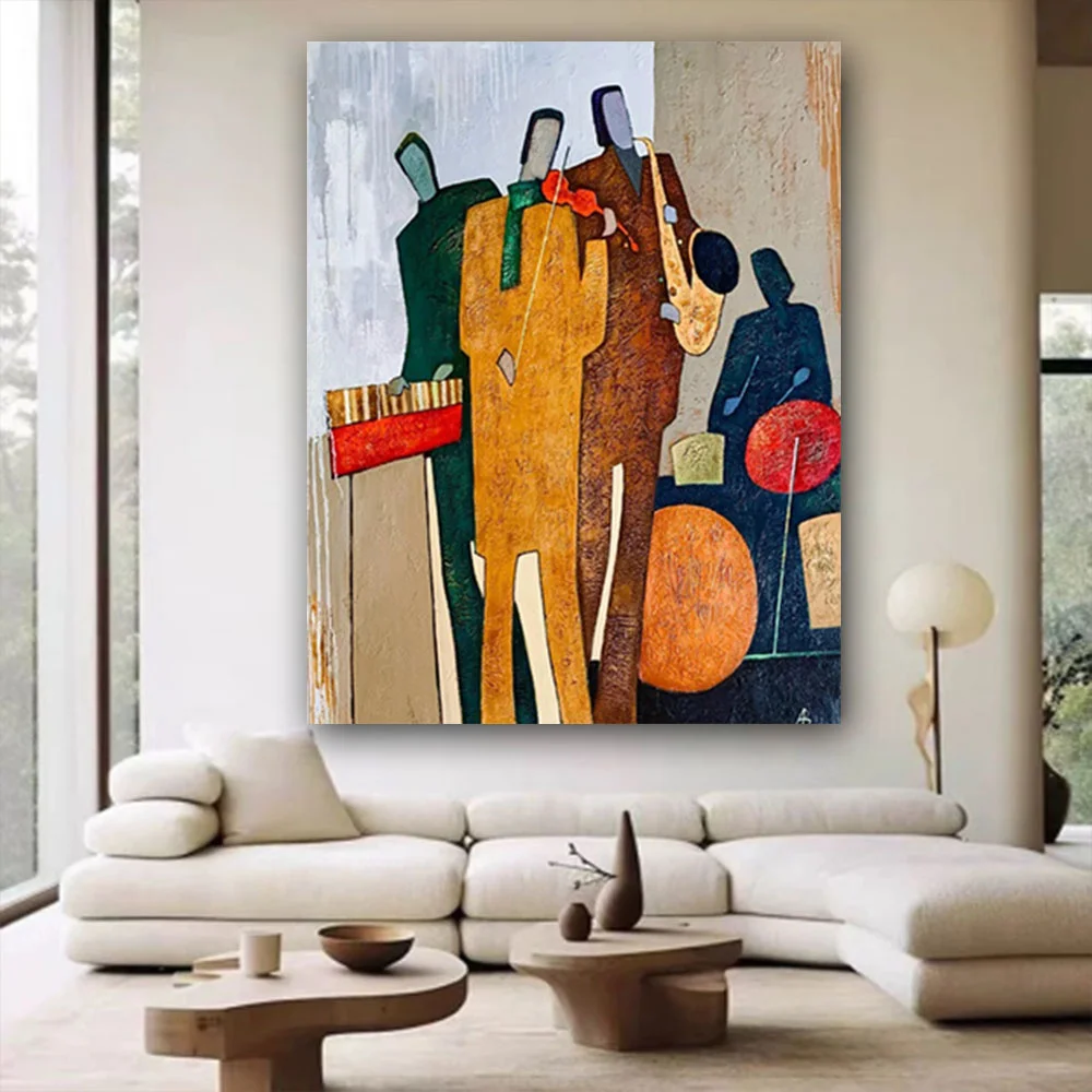 

100% hand drawn characters abstract oil painting original wall painting home living room decoration paint interior aesthetics