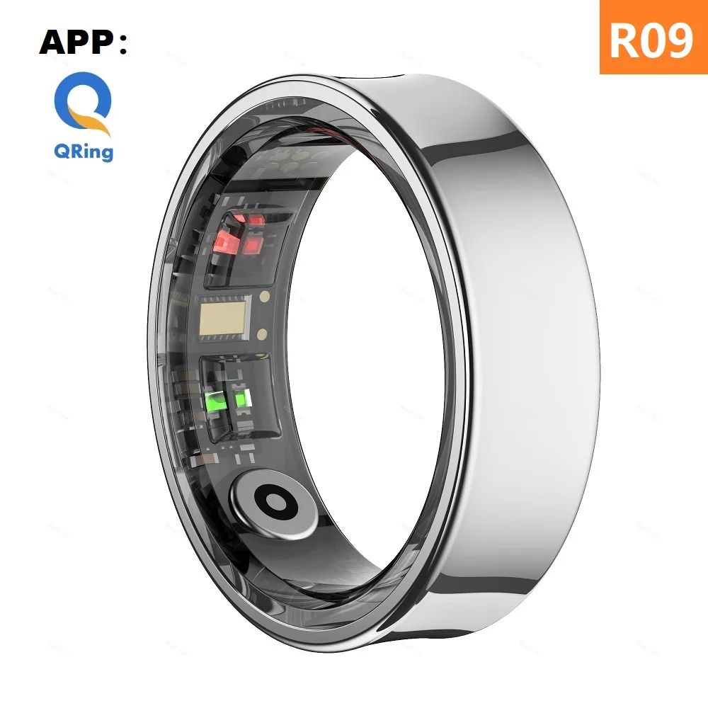 Qring Waterproof Men Women's Ring R09 R06 Smartring Connected Fitness Tracker Blood Pressure Remote Control 2024 Christmas Gifts