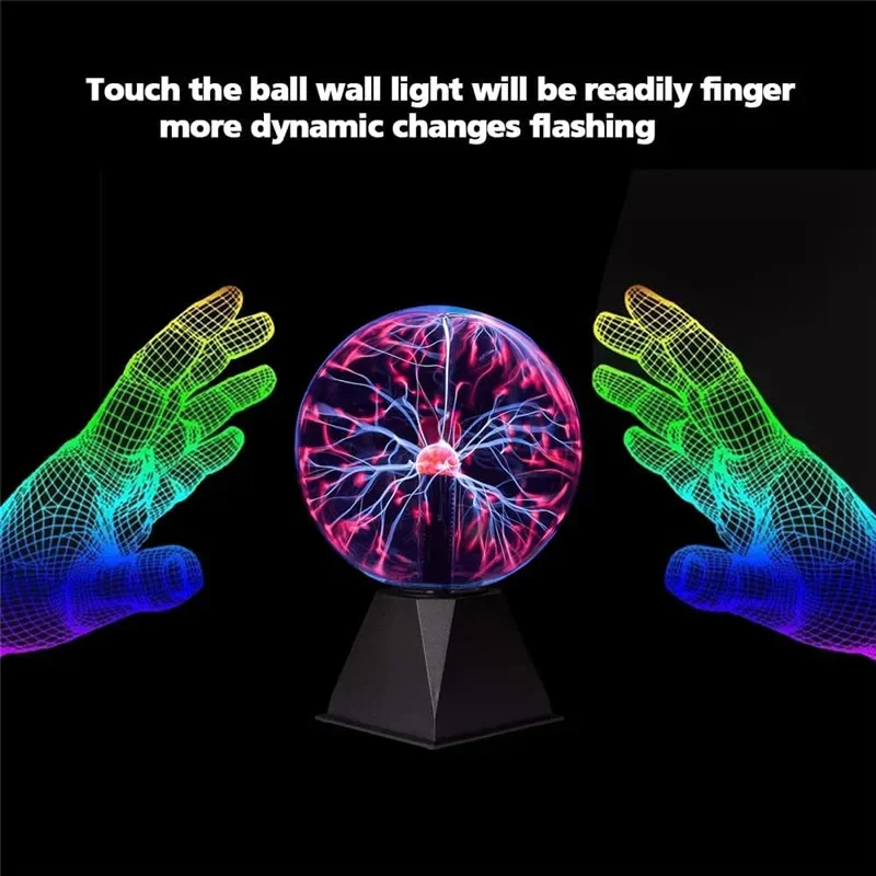 Magic Plasma Ball Light Touch Glass LED Nightlight Ambient Light Christmas Party Bedroom Decoration Children's Birthday Gift Toy