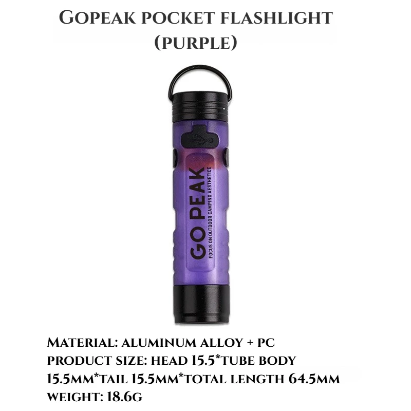 GOPEAK 5050 LED Kleine Schlüsselclip-Taschenlampe mit 7 Farben für Outdoor-Notfälle und Katastrophenhilfe, Lange Akkulaufzeit – Detail 9