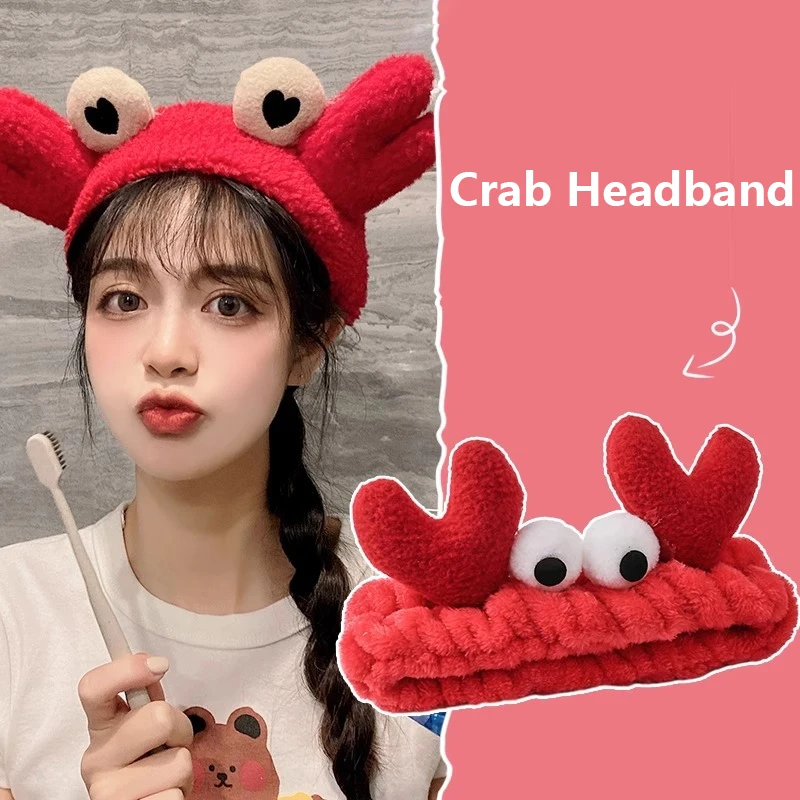 Soft Wash Face Hairbands Headband Women Cartoon Kawaii Plush Elastic Hair Bands Hair Accessories Girls Sweet Cute Headwear