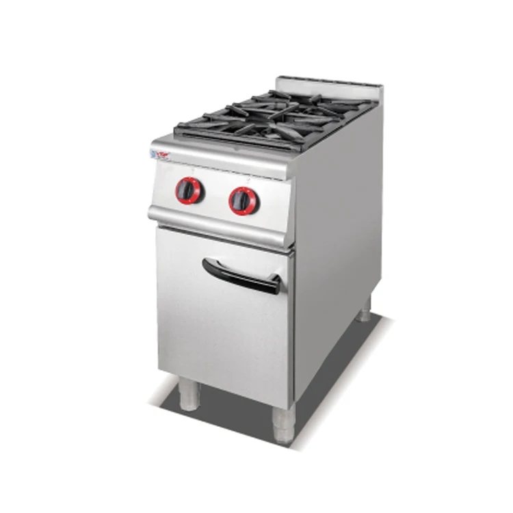 

Guangzhou Factory Direct Sale Restaurant Kitchen Equipments Free Standing Gas 2 Burners Stove With A Cabinet