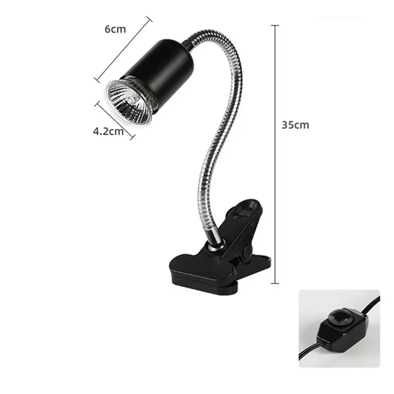 AB34-Reptile UVA UVB Light Heat Lamp-For Turtle Lizard-Simulated Sunlight& Dimmable Design