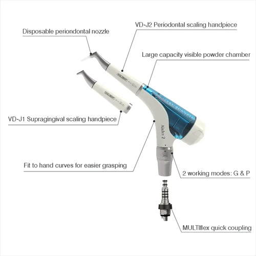 Imagen 2 del producto Pulidor de aire Dental supragingival/subgingival 2 en 1, herramienta de pulido de chorro de aire para profilaxis, flujo de aire, blanqueamiento Dental para KAVO