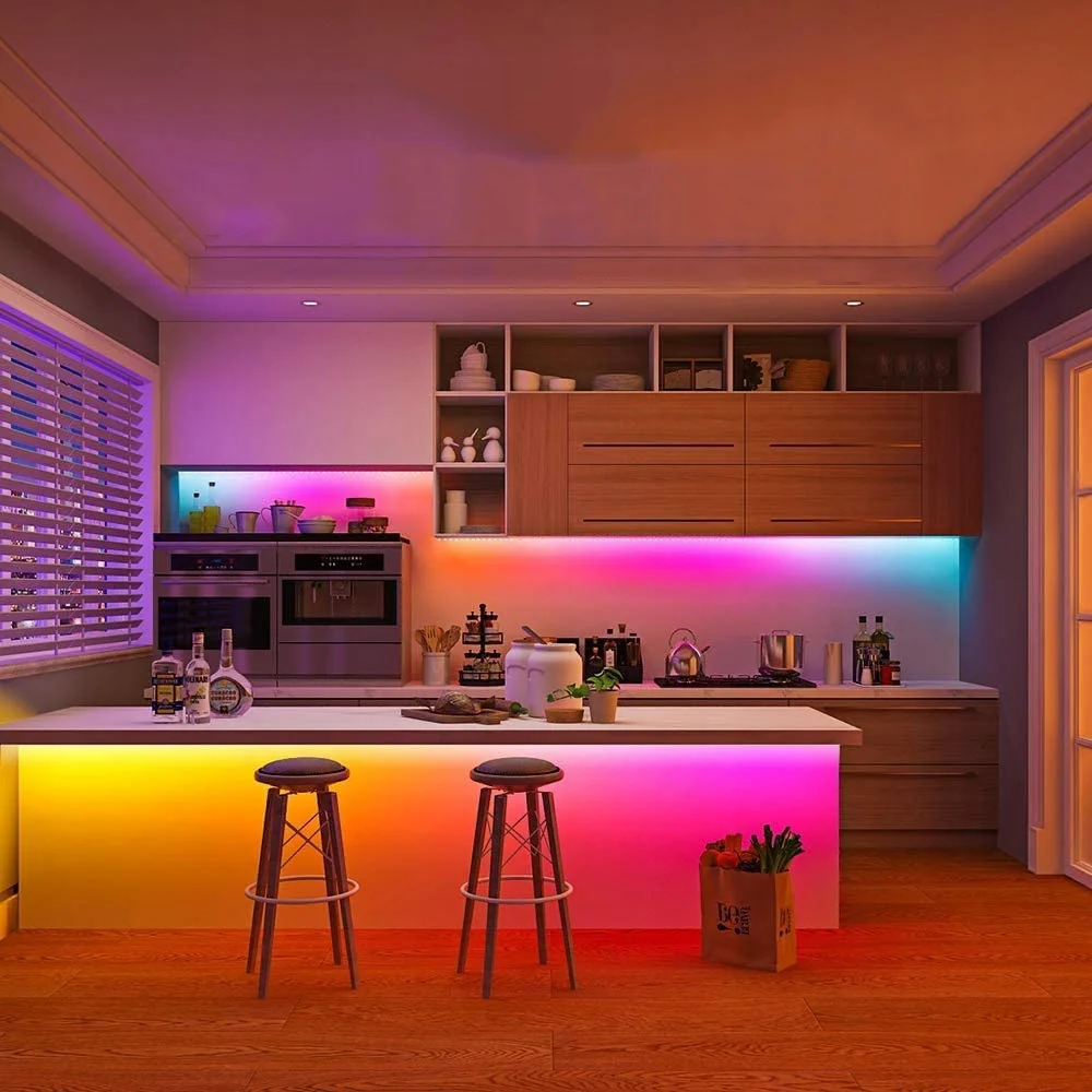 Imagem -06 - Fita Led Rgb Endereçável Individualmente Ws2811 Ws2812b Ws2813 Ws2815 Ws2812 Ip30 Ip65 Ip67 dc 5v dc 12v