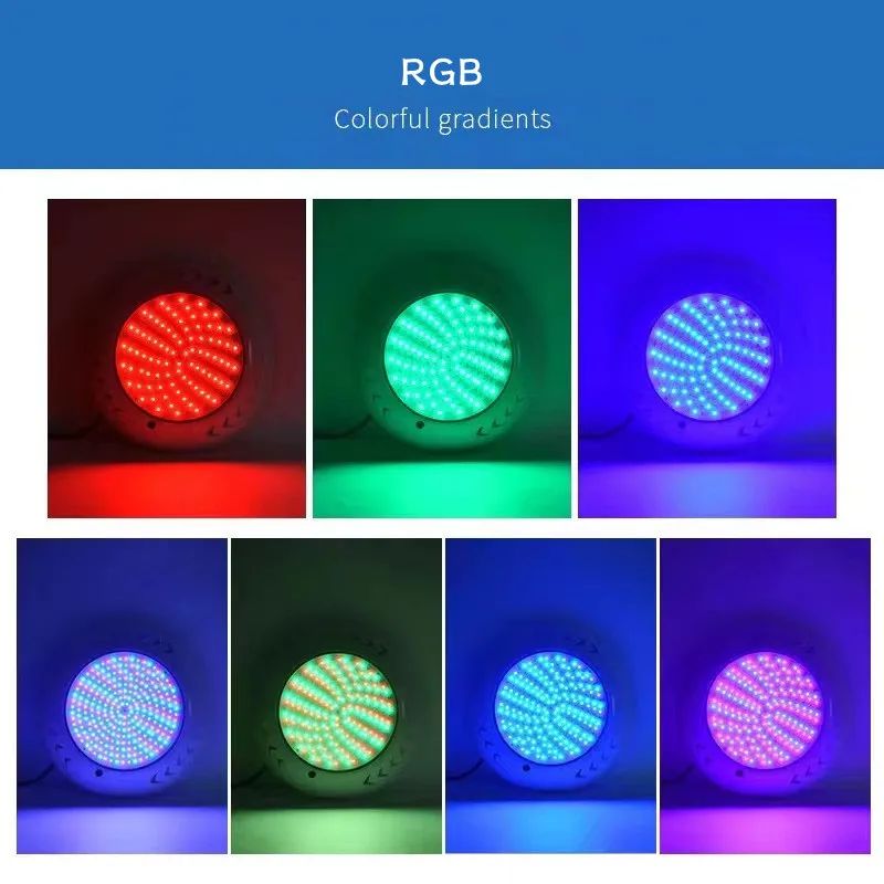 IP68 pool light LEDAC12V underwater light ABS wireless remote control, wall type suitable for hotel villa home outdoor lighting