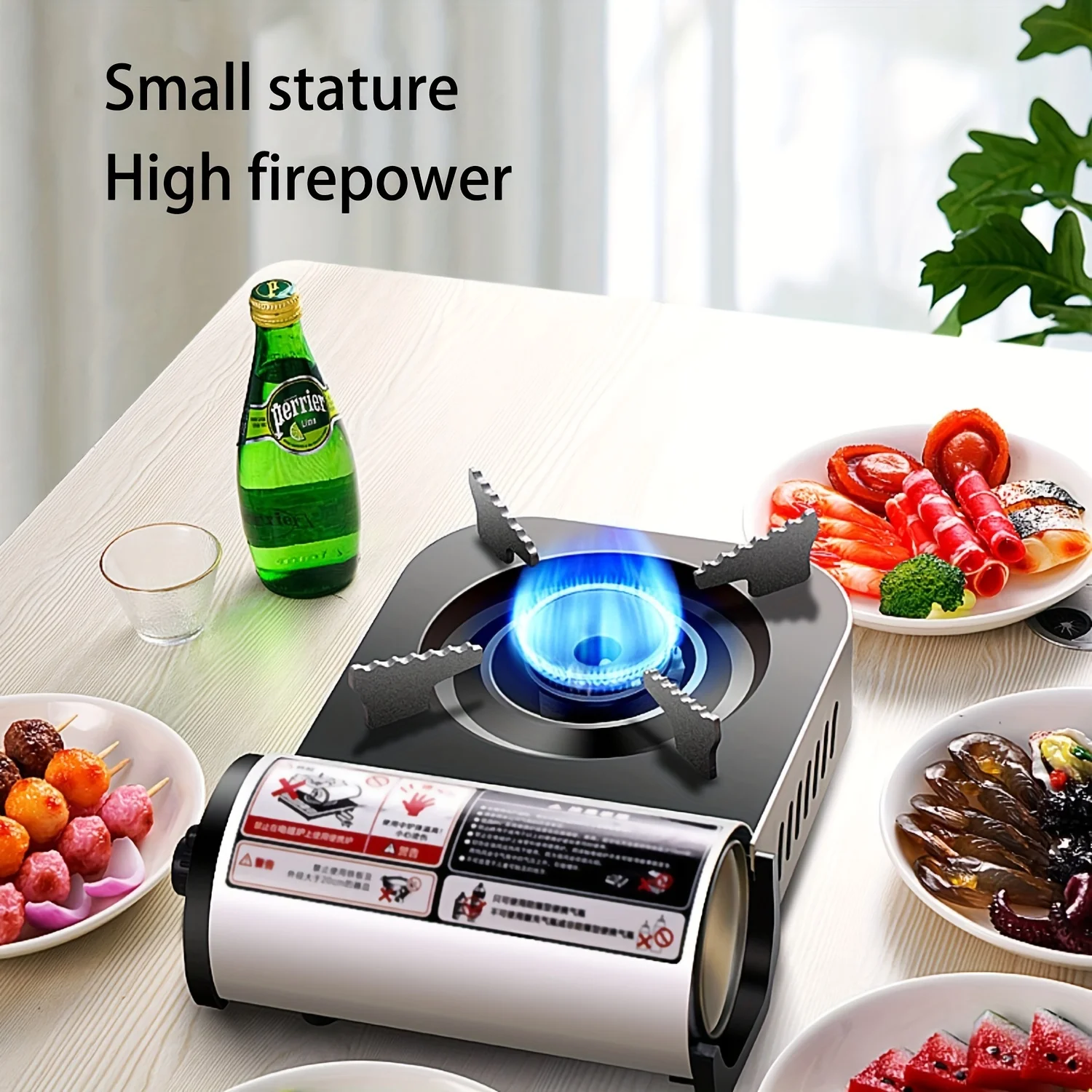 Outdoor Mini Cooker Camping Hiking Picnic Portable Fishing Hunting Warmer Card Cassette Gas Stove Barbecue BBQ Cooking Kitchen